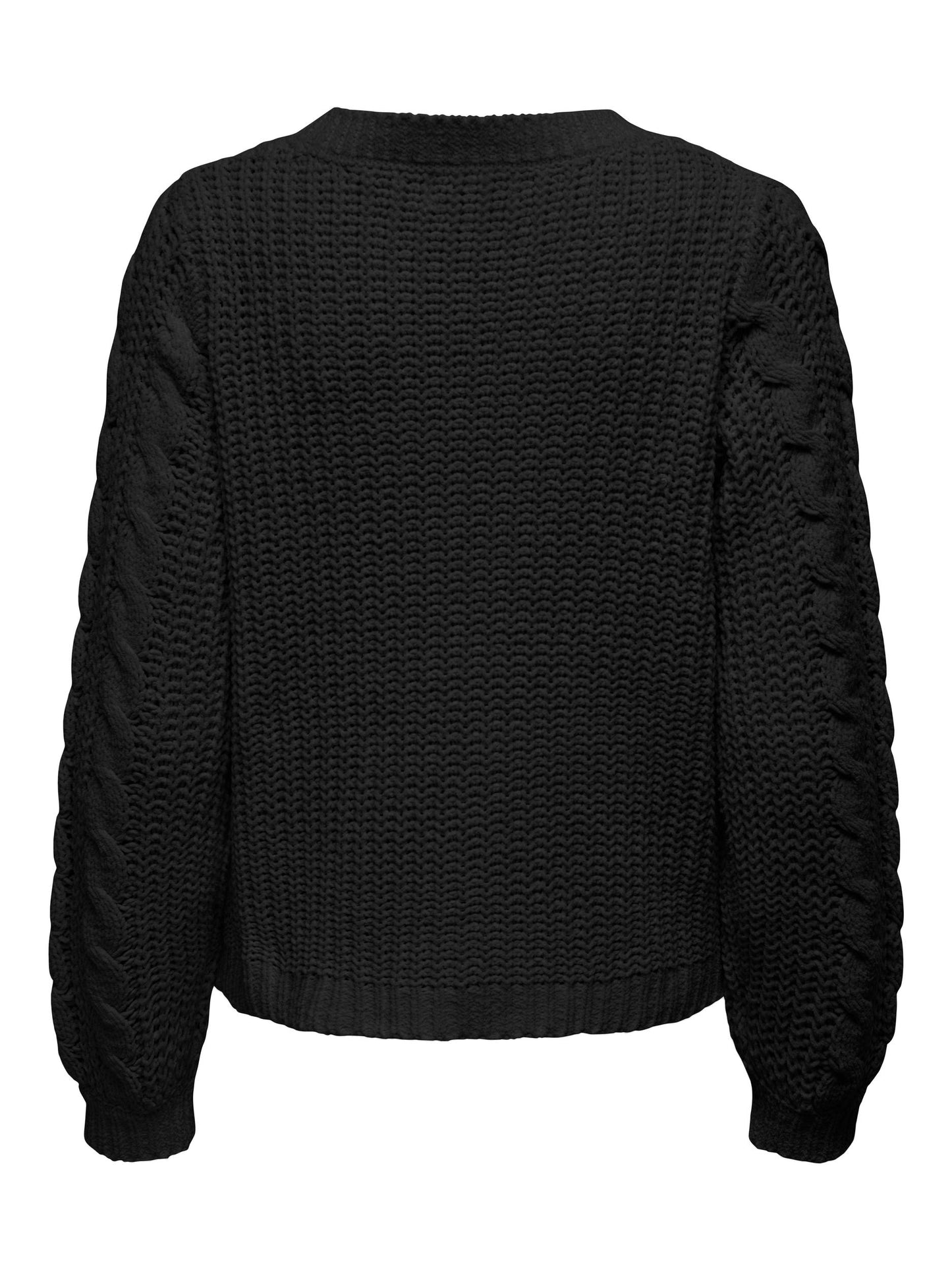 JDYJOSIA L/S CABLE FRONT PULLOVER KNT BLACK